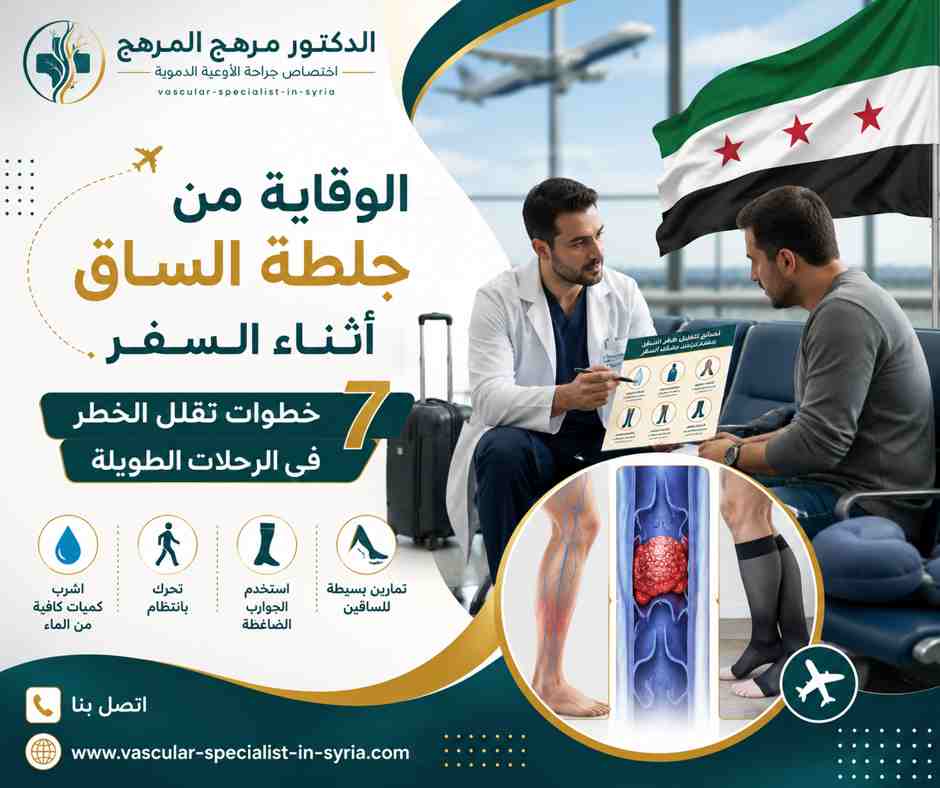 الوقاية من جلطة الساق أثناء السفر